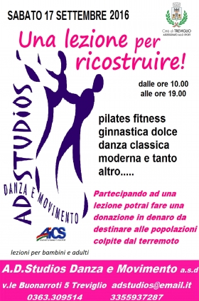TREVIGLIO 17/09/2016 UNA LEZIONE PER RICOSTRUIRE - AICS Bergamo