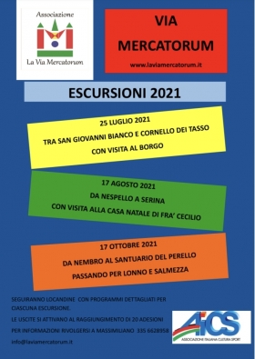 la via mercatorum escursioni 2021 - AICS Bergamo
