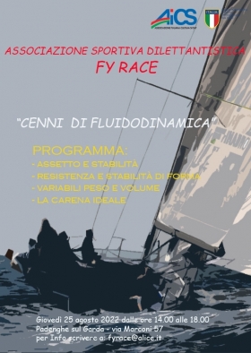 25 AGOSTO 2022 CON FY RACE CENNI DI FLUIDODINAMICA - AICS Bergamo