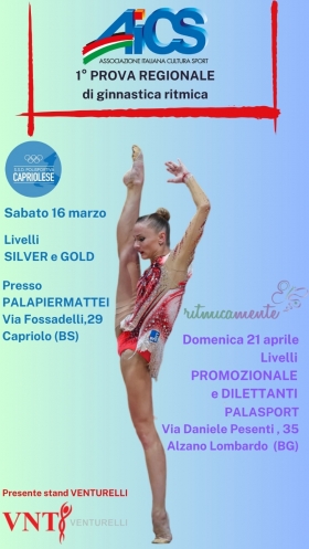 GARA REGIONALE DI GINNASTICA RITMICA 21 APRILE 2024  ALZANO LOMBARDO - AICS Bergamo