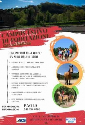 CAMP DI EQUITAZIONE  ALMENNO S.SALVATORE - AICS Bergamo