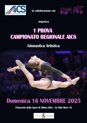 Gara regionale di Ginnastica artistica domenica 16 novembre 2025 - AICS Bergamo